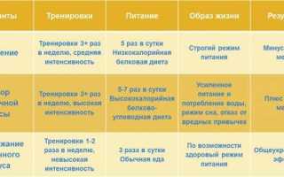 21-дневная программа тренировок и питания для сушки